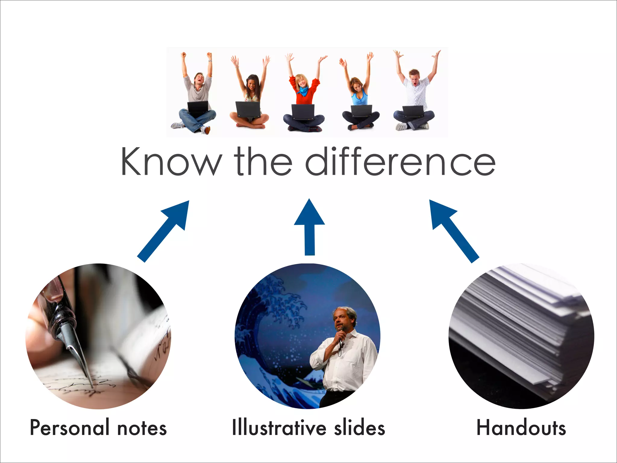 Personal notes   Illustrative slides   Handouts
 