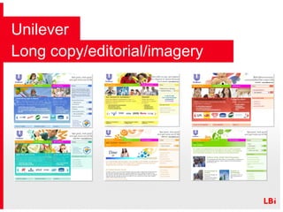 Unilever  Long copy/editorial/imagery 