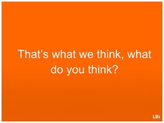 That’s what we think, what do you think? 