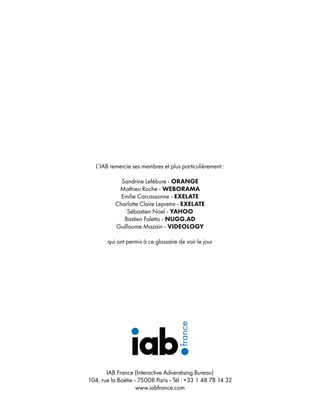 IAB France - glossaire data 