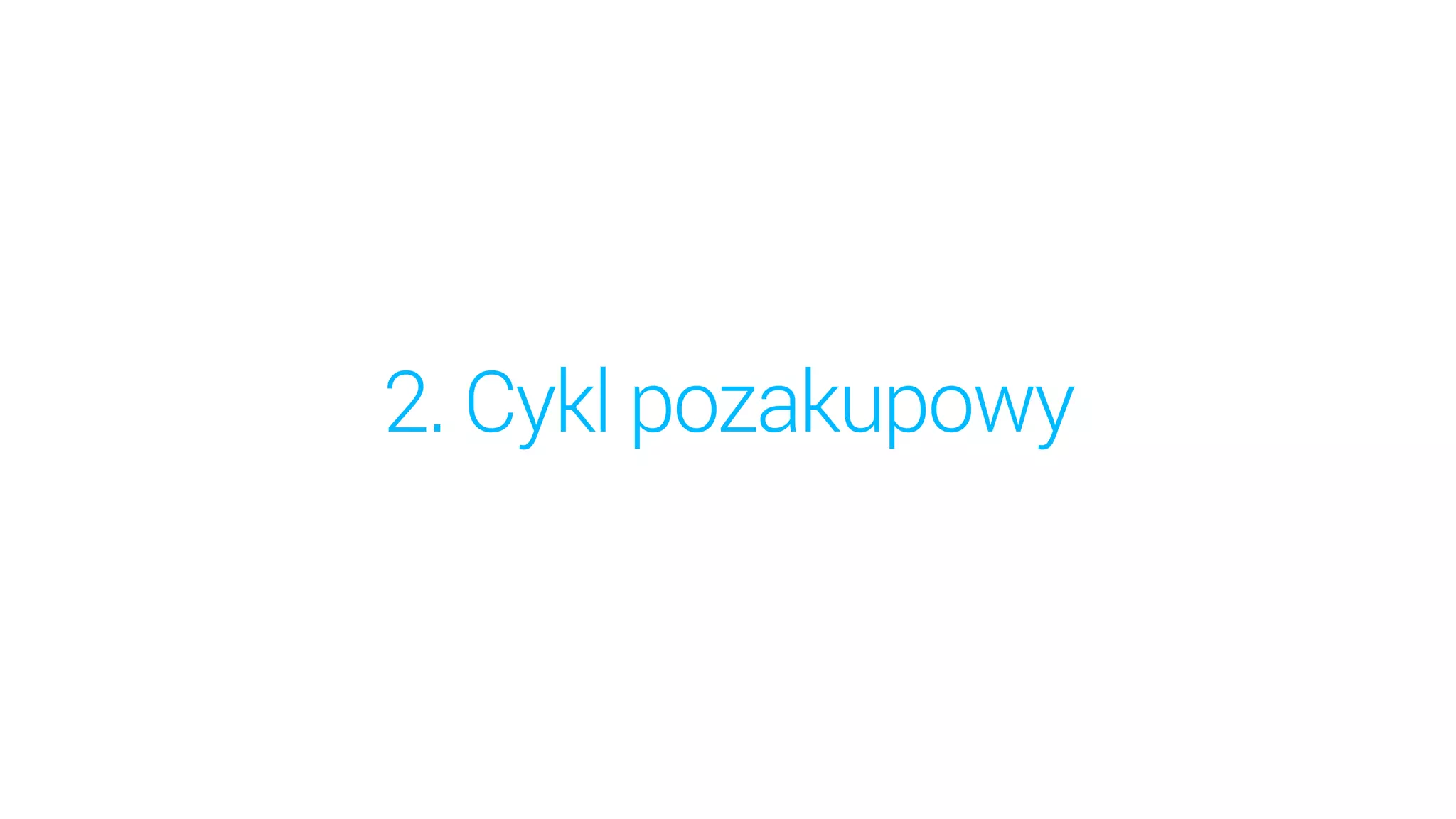 2. Cykl pozakupowy
 
