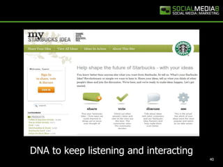 40DNA to keep listening and interacting 
