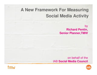 A framework for measuring social media activity | PDF