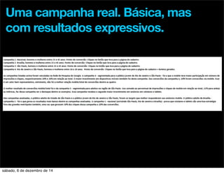 Uma campanha real. Básica, mas 
com resultados expressivos. 
sábado, 6 de dezembro de 14 
 