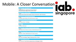 Mobile: A Closer Conversation
 