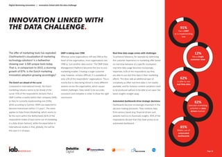 Page 13
Digital Marketing Innovation | Innovation linked with the data challenge
Getting value from data: 5 main data
chal...