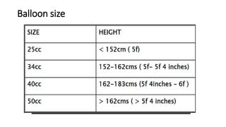 Balloon size
 
