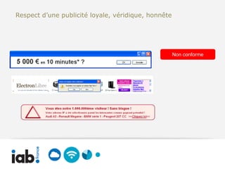Respect d’une publicité loyale, véridique, honnête




                                                     Non conforme
 