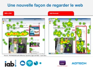 Une nouvelle façon de regarder le web
300 x 250                                                                 IAB Portrait




Source : IPG Medialab with Affectiva, Dynamic Logic and AOL – June 2011
 