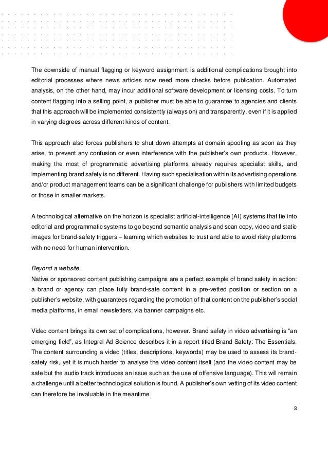 IAB SA Brand Safety White Paper 25 October 2018