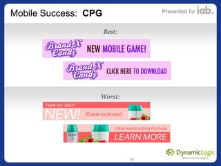 Presented for
Mobile Success: CPG
                      Best:




                  Worst:




                           ...