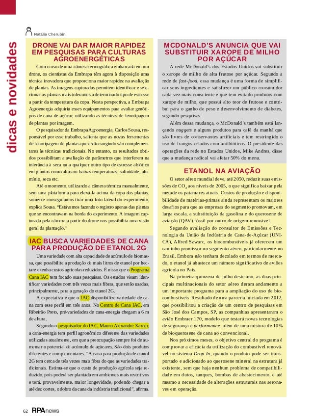 IAC busca variedades de cana para produção de etanol 2G