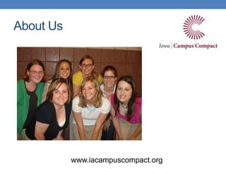 www.iacampuscompact.org
About Us
 