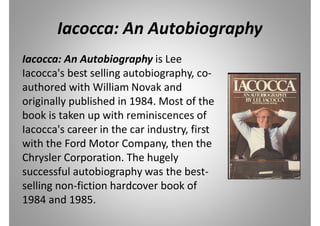 Iacocca An Autobiography