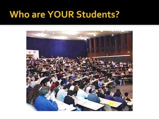 Who are YOUR Students?
 
