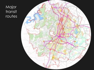 Major Transit Improvements Alternate version: Thicker lines for PowerPoint Major transit routes 
