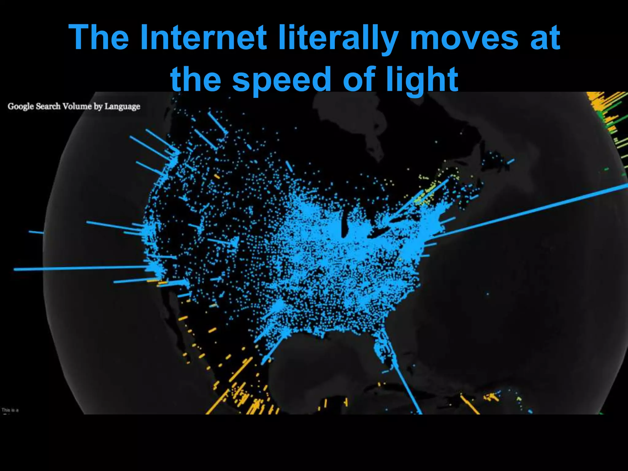 The Internet literally moves at
the speed of light
 