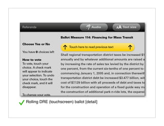 Rolling DRE (touchscreen) ballot [detail]
 