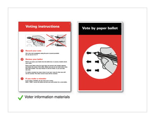 Voter information materials
 