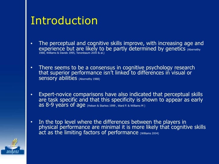 cognitive and motor skills
