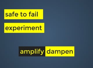 safe to failsafe to fail
experimentexperiment
amplifyamplify dampendampen
 