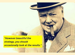 "However beautiful the"However beautiful the
strategystrategy, you should, you should
occasionally look at the results."occasionally look at the results."
 
