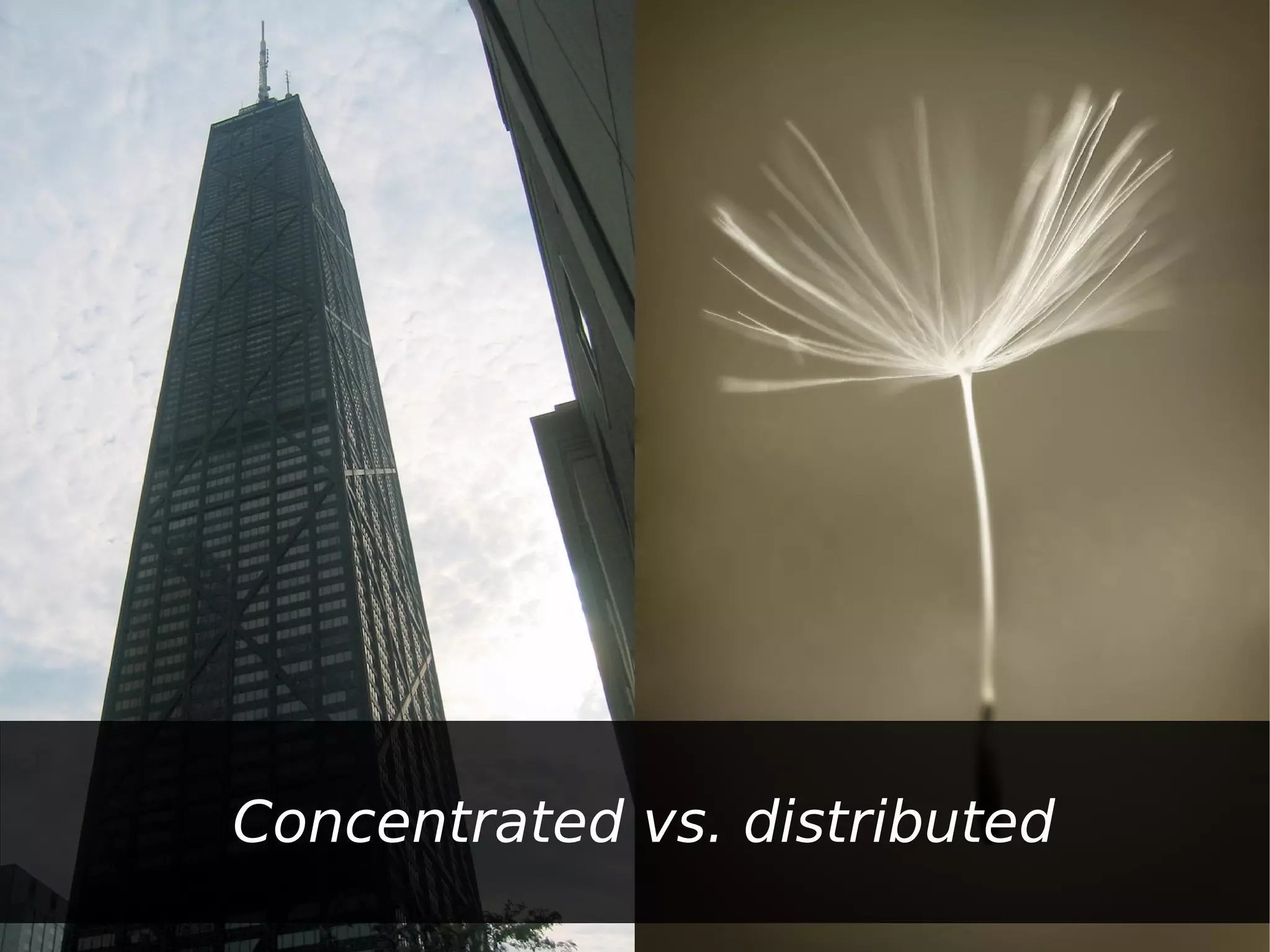 Concentrated vs. distributed
 