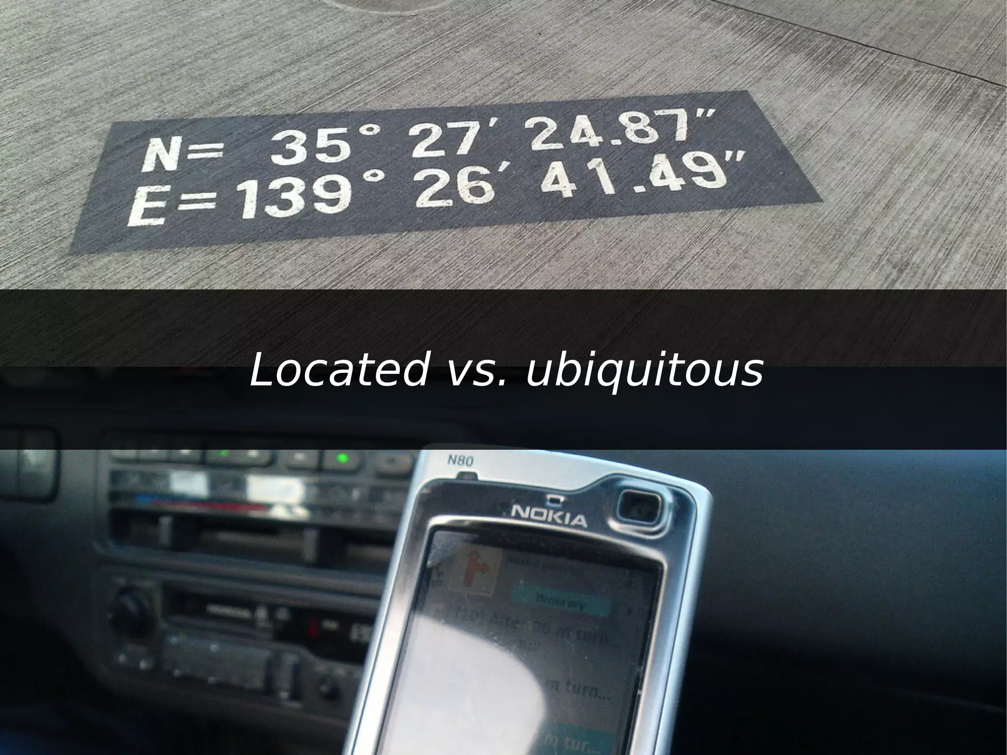 Located vs. ubiquitous
 
