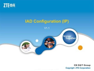 CN D&T Group
IAD Configuration (IP)
V1.1
 