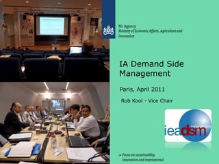 IA Demand Side
Management
Paris, April 2011

Rob Kool - Vice Chair
 