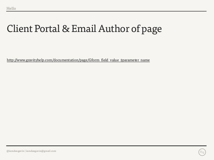 Gravity Forms Hooks & Filters