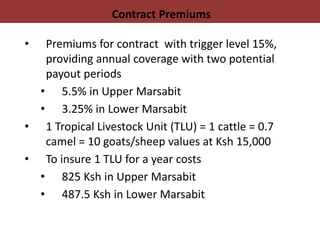 Protecting Pastoralists from the Risk of  Drought Related Livestock Mortality: Implementing Index Based Livestock Insurance in Northern Kenya