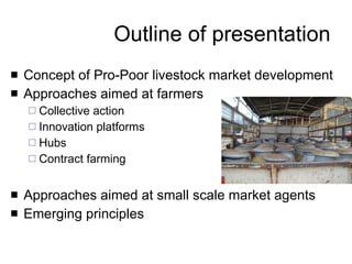 Approaches to pro-poor livestock market development