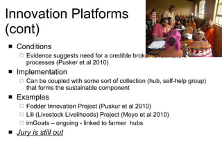 Approaches to pro-poor livestock market development