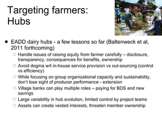 Approaches to pro-poor livestock market development