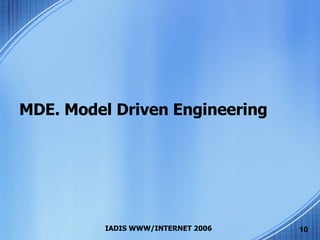 MDE. Model Driven Engineering 