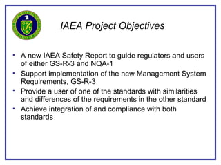 IAEA & NQA-1 Presentation To Harbin Eng Univ Dated 4 23 10 | PPT