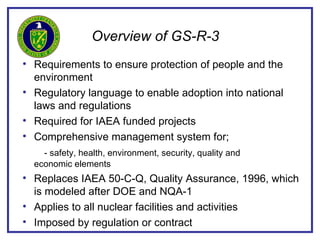 IAEA & NQA-1 Presentation To Harbin Eng Univ Dated 4 23 10 | PPT