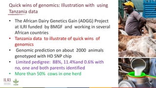 Application of nuclear and genomic technologies for improving livestock productivity in developing world: Challenges and opportunities 