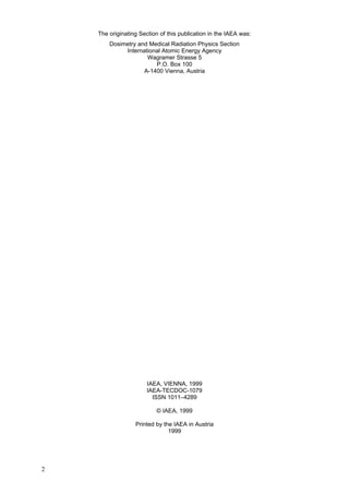Iaea tecdoc 1079 | PDF