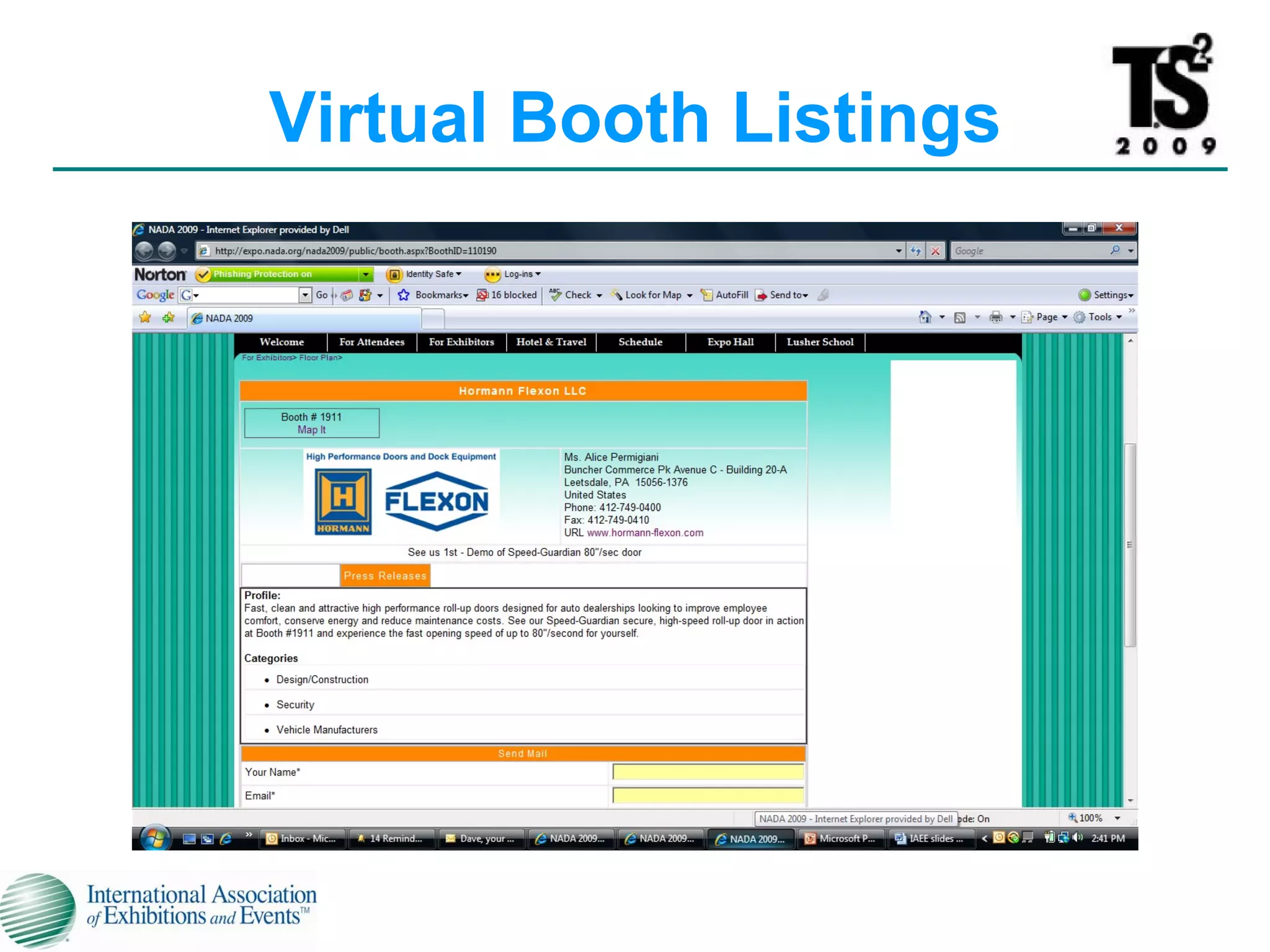 Virtual Booth Listings 