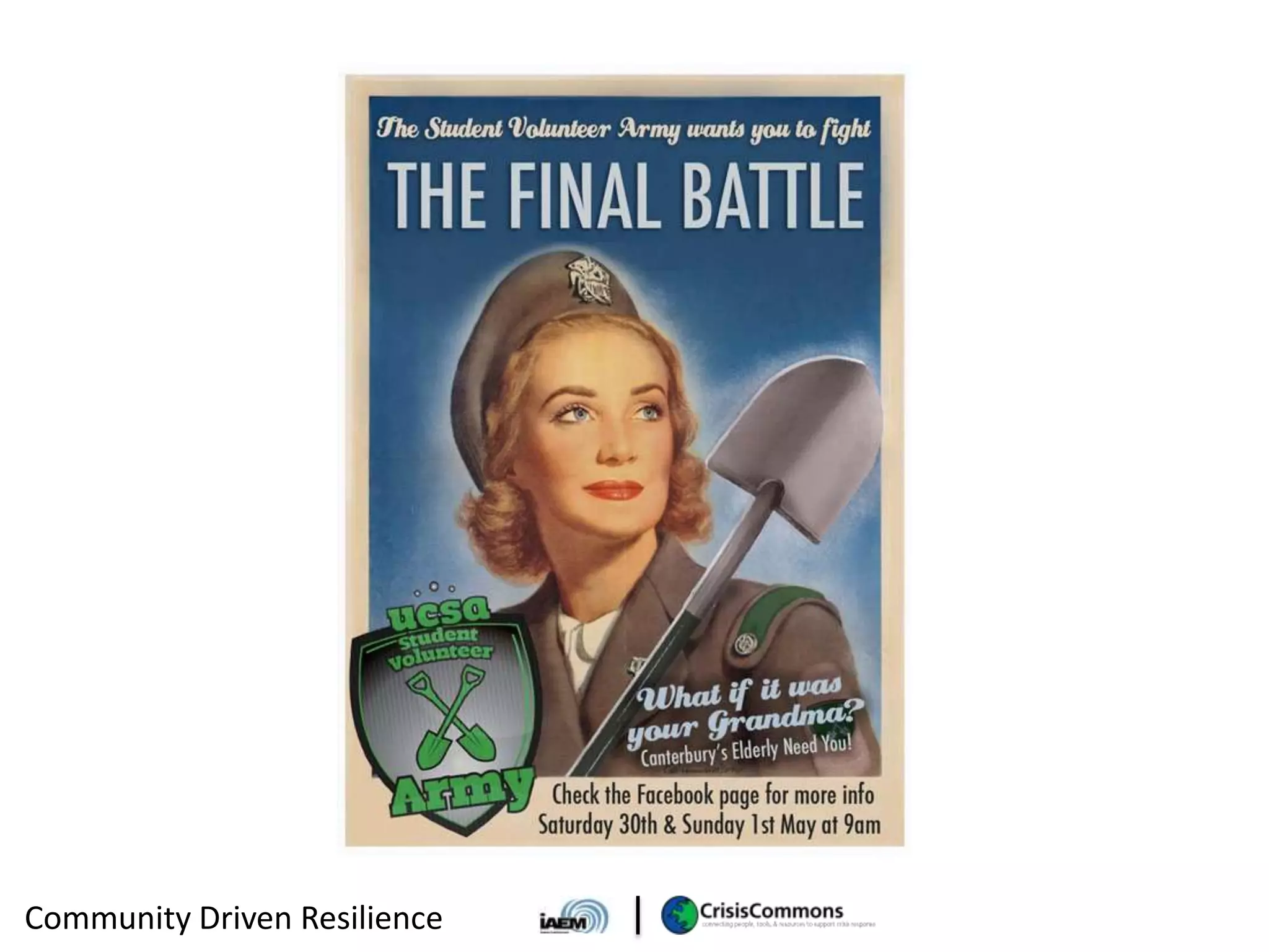 Community Driven Resilience
 