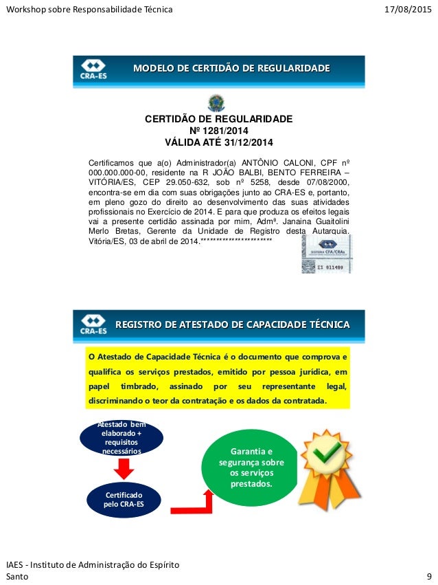 Workshop Responsabilidade Técnica - Gestão de Contratos