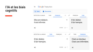 l’IA et les biais
cognitifs
 
