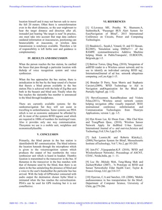 Iaetsd intelligent bus alert system for blind passengers | PDF