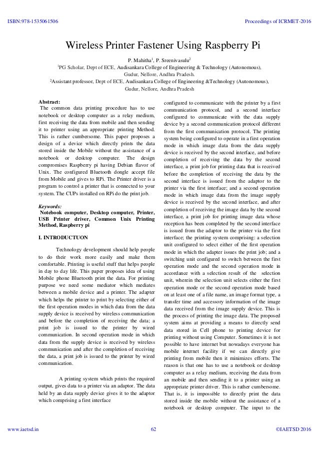 wireless printer with raspberry pi