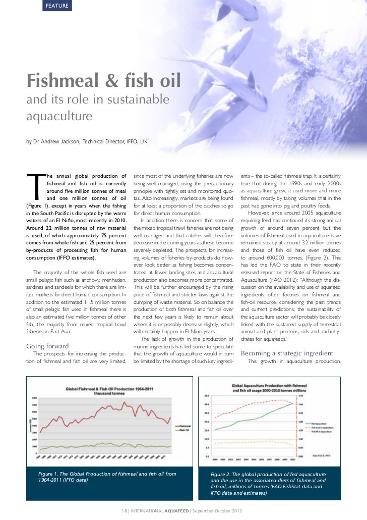 Fishmeal & fish oil and its role in sustainable aquaculture