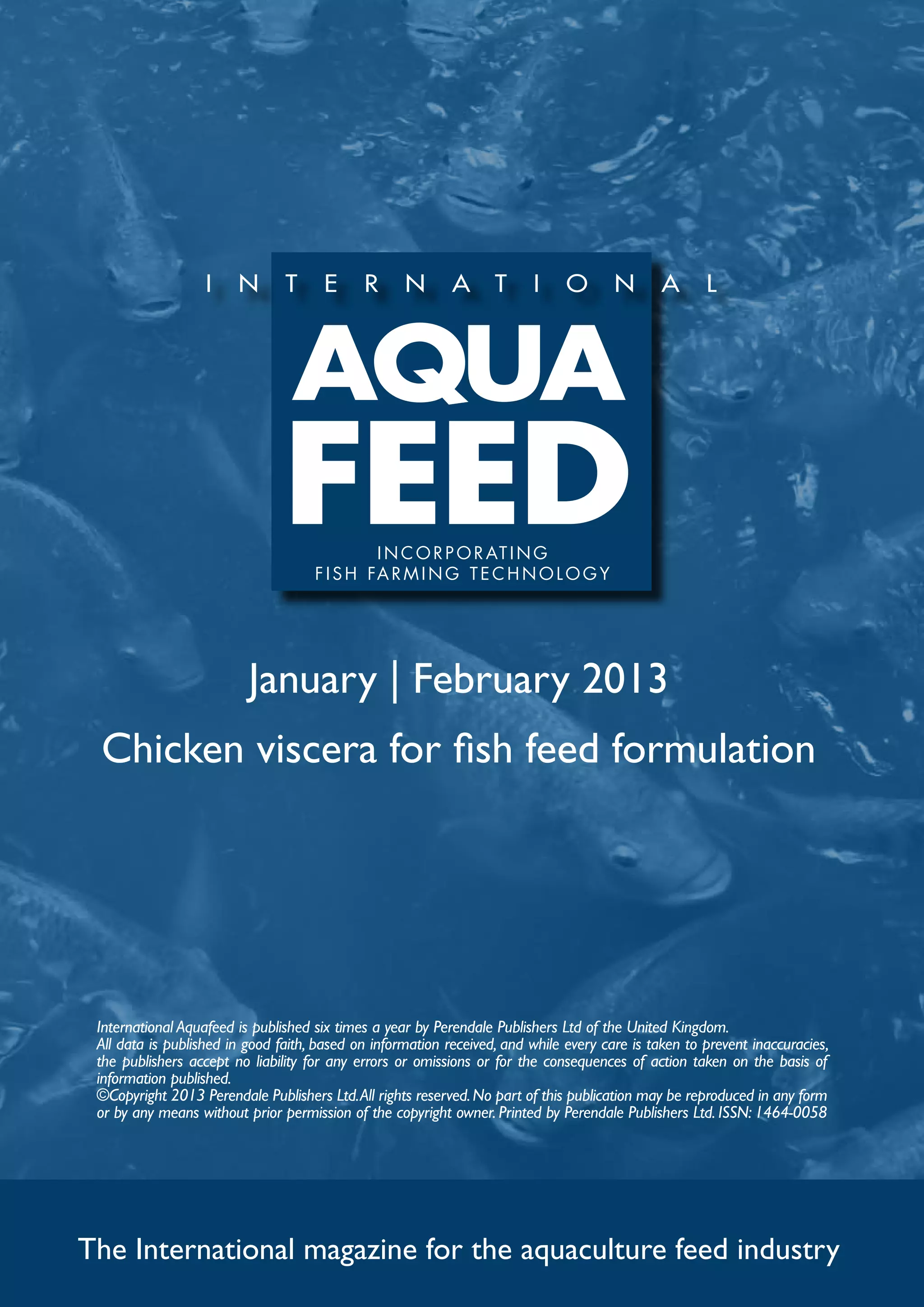 Chicken viscera for fish feed formulation PDF