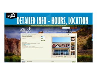 DETAILED INFO - HOURS, LOCATION
 