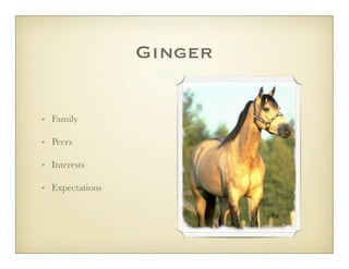 Ginger

• Family

• Peers

• Interests

• Expectations
 